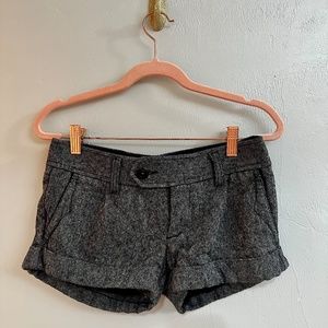 American Eagle Grey Wool Dress Shorts Size 0